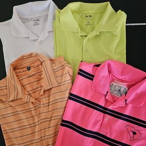 Mens bundle nike golf & adidas polo shirts sz Large